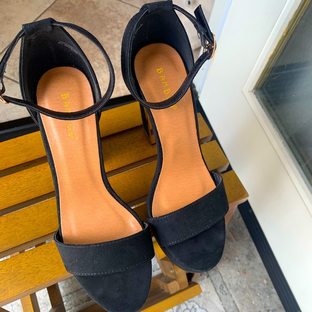 Bamboo suede platform Sandals